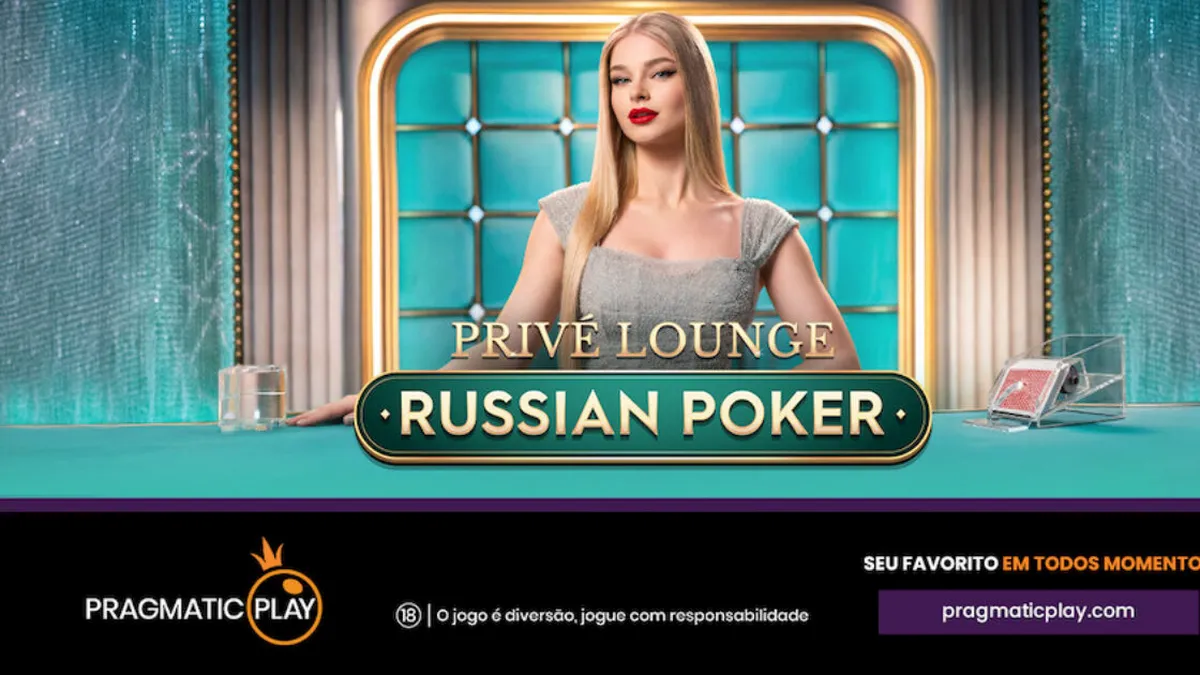 Isang eleganteng live casino table setup na nagpapakita ng Privé Lounge Russian Poker interface.